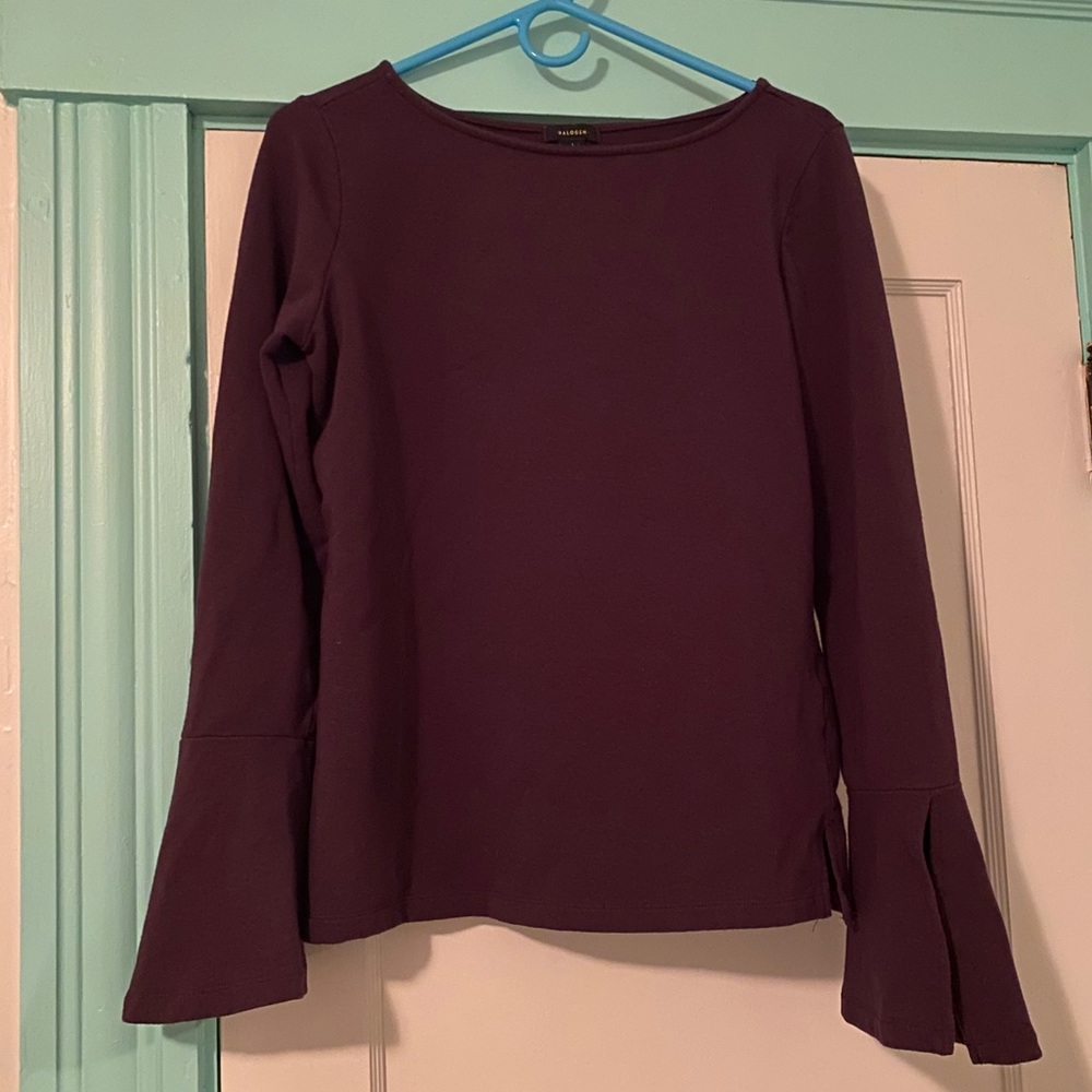 Halogen bell sleeve sweater shirt